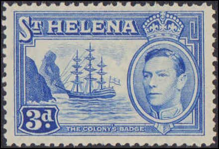 1938 Saint Helena #122, Incomplete Set, Key Value, Hinged