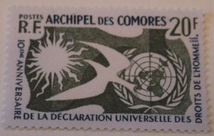 Comoros Islands Dependency 44 MNH UN Human Rights Topical Cat $11.00
