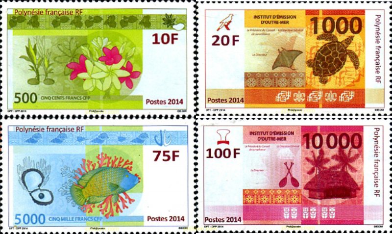 317850 MNH POLINESIA FRANCESA 2014 NUEVOS BILLETES