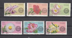 Panama, Scott cat. C343-C348. Flowers and Orchids issue. Canceled.