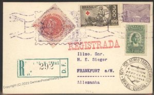 Brazil 1936 Graf Zeppelin Mi566Ab Brazil 11th SAF Postal Museum Cover Beu 111186