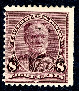 US #225 1893 8c Sherman, lilac. MH OG