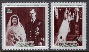 Aitutaki 51-52 Silver Wedding MNH VF