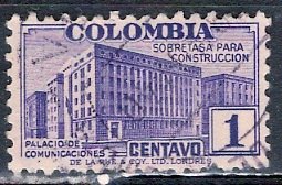 Colombia; 1940: Sc. # RA10: Used Single Stamp