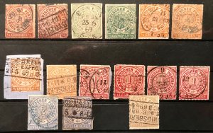 North German Confederation: Rouletted Stamps in Groschen