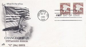 1946 C DOMESTIC MAIL - Artcraft - Tagged & Untagged Error