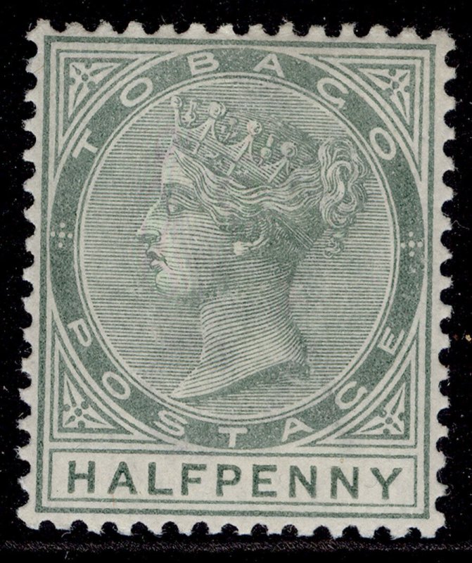 TOBAGO QV SG20, ½d dull green, NH MINT.