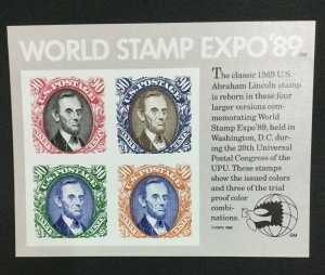 MOMEN: US STAMPS # 90c 1989 EXPO SHEET MINT OG NH LOT #35548