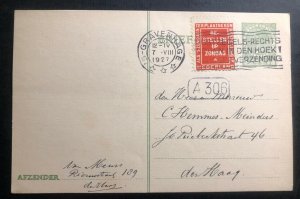 1927 The Hague Netherlands Stationery Postcard Cover Order On Sunday Label