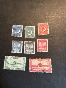 Stamps Pakistan Scott #47-54 used