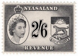 (I.B) Nyasaland Revenue : Duty Stamp 2/6d