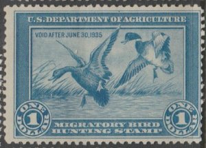 U.S. Scott Scott #RW1 Duck Stamp - Mint Single