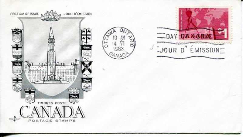 Canada #411 tied to  FDC cover  VF