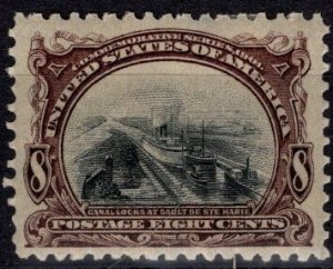 1901 U.S. Scott #- 298 8 Cent Pan-American Exposition Canal Locks MH