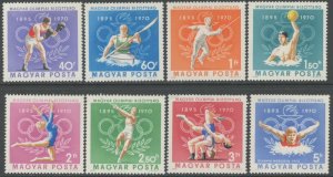 HUNGARY Sc#2036-2043 1970 Hungarian Olympic Committee Complete Set OG MNH (a)