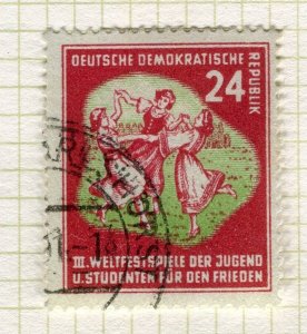 EAST GERMANY; 1951 early Youth Congress issue fine used 24pf value