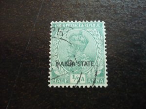 Stamps-Indian Convention State Nabha-Scott#52-Used Part Set of 1 Stamp