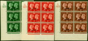 Tangier 1940 Set of 3 SG248-250 V.F MNH Control G40 2 & 3 No Dot Blocks of 6