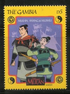 Gambia 1998 Walt Disney´s MULAN - Shang & Mushu Sc 2044h Walt Disney Animati...