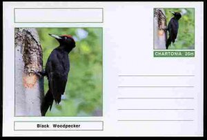 CHARTONIA, Fantasy - Black Woodpecker - Postal Stationery Card...
