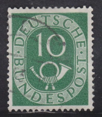 Germany 675 Post Horn 10pf 1951