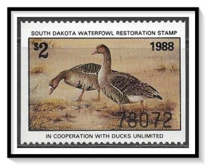 State South Dakota #8 Duck Hunting Permit Unsigned NG