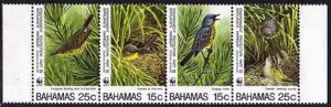 Bahamas 829 ad, 830, MNH. Mi 866-869, 870 Bl.78. WWF 1995. Kirtlands Warbler.