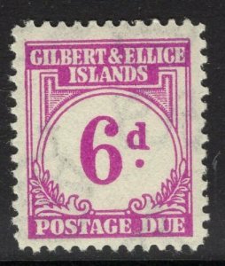 GILBERT & ELLICE IS. SGD6 1940 6d PURPLE POSTAGE DUE MNH 