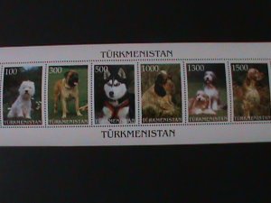 TURKMENISTAN-WORLD FAMOUS LOVELY BEAUTIFUL DOGS  -MNH-SHEET-VERY FINE