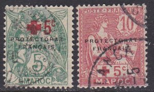 French Morocco Sc #B6-B7 Used
