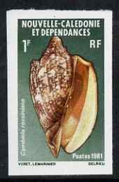 New Caledonia 1981 Rossini's Volute Shell 1F imperf proof...