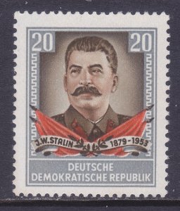Germany DDR 207 MNH 1954 Joseph V. Stalin 1st Anniversary of Death Issue VF
