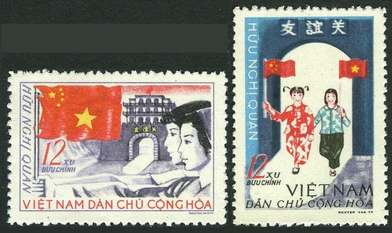 Viet Nam 383-384,MNH.Michel 399-400. Viet Nam - China Friendship,1965.