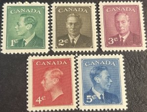 CANADA # 289-293--MINT/NEVER HINGED---COMPLETE SET---1950