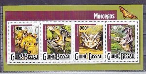 Guinea Bissau, 2015 issue. Bats sheet of 4. ^