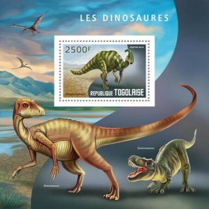2014 TOGO MNH. DINOSAURS    |  Y&T Code: 863  |  Michel Code: 6005 / Bl.1021