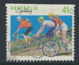 Australia  Sc# 1109B Used Top imperf  Cycling  see details & scan            ...