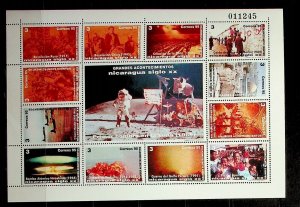 NICARAGUA Sc 2193 NH MINISHEET OF 1996 - 20TH CENTURY EVENTS - (CT5)