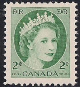 Canada #338 2 cent Queen Elizabeth 2, Stamp Mint OG NH VF-XF