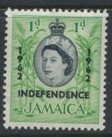 Jamaica  SG 182  - Mint light trace of hinge  -  see scan and details