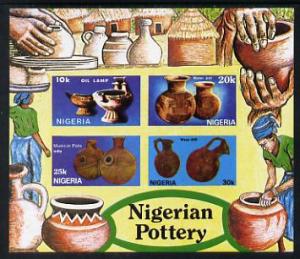 Nigeria 1990 Pottery m/sheet with major error, completely...