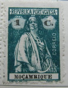 1914 Mozambique Portuguese Colony 1c Perf 12x111⁄2 MNG P. Liso A4P43F31-