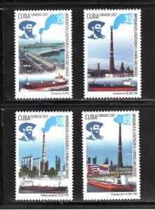 Cuba Sc# 6014-6017  CAMILO CIENFUEGOS OIL REFINERY  Cpl set of 4  2017  MNH mint