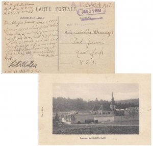 United States A.E.F. World War I Soldier's Free Mail 1919 A.P.O. 771 Type A81...