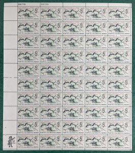 1318 “PLANT for a more BEAUTIFUL AMERICA” Sheet of 50 US 5¢ Stamps MNH 1966