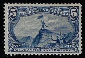 Scott #288 - $100.00 – VF-OG-LH – Nice big margins. Unbelievably fresh!