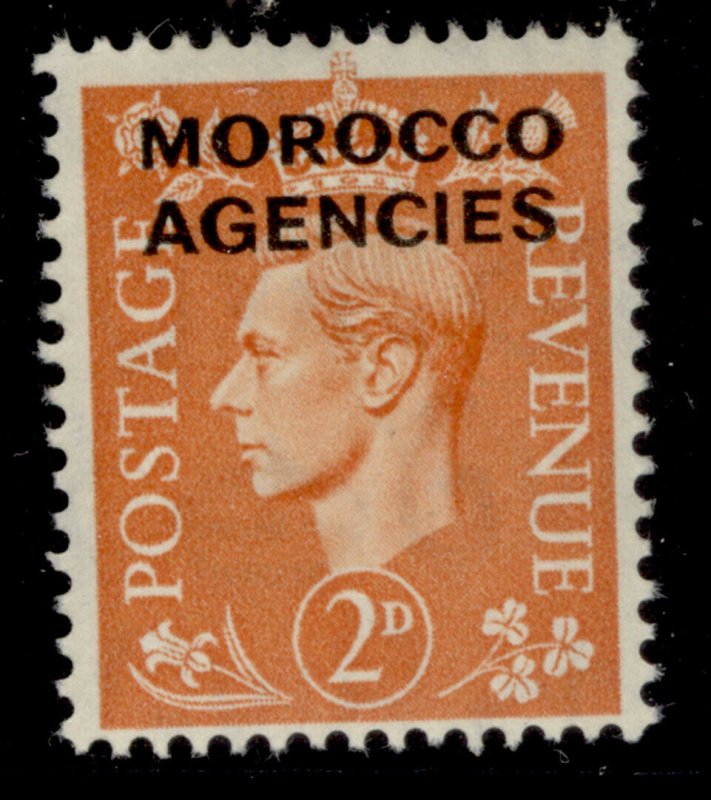 MOROCCO AGENCIES GVI SG80, 2d pale orange, NH MINT. 