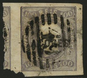 Portuguese Colonies, Azores #6, 1868 100r lilac, used, huge margins including...