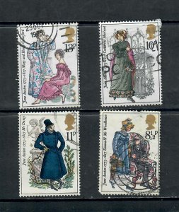 GB 1975 COMMEMORATIVES SET JANE AUSTEN USED  h 081121