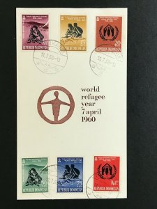 Indonesia #488-93 World Refugee Year 1960 - Postal History 1 of 300 cards